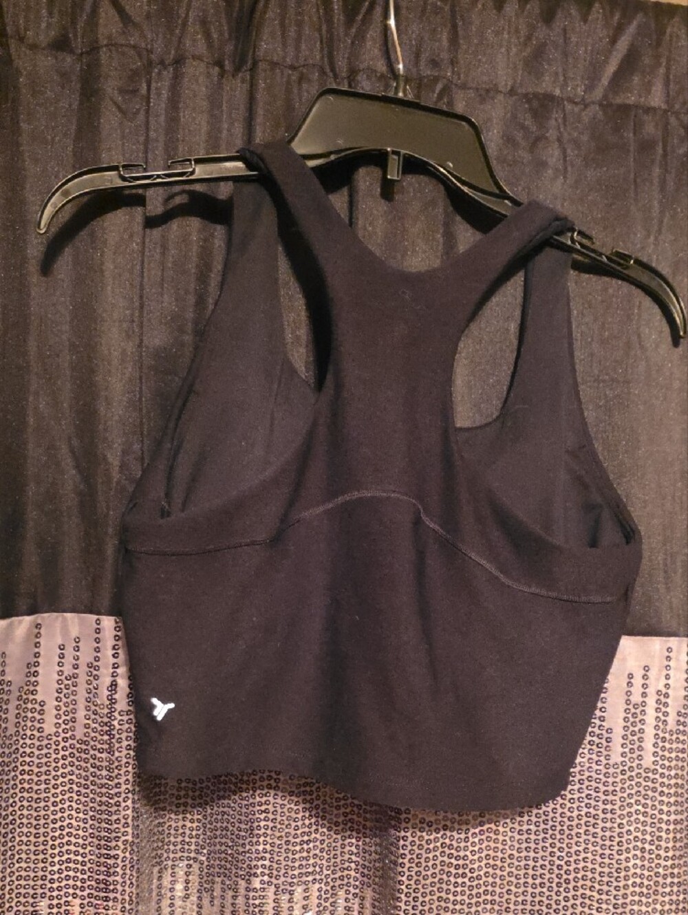 🟠Old Navy Black Racerback Crop Tank Top - Picture 3 of 3